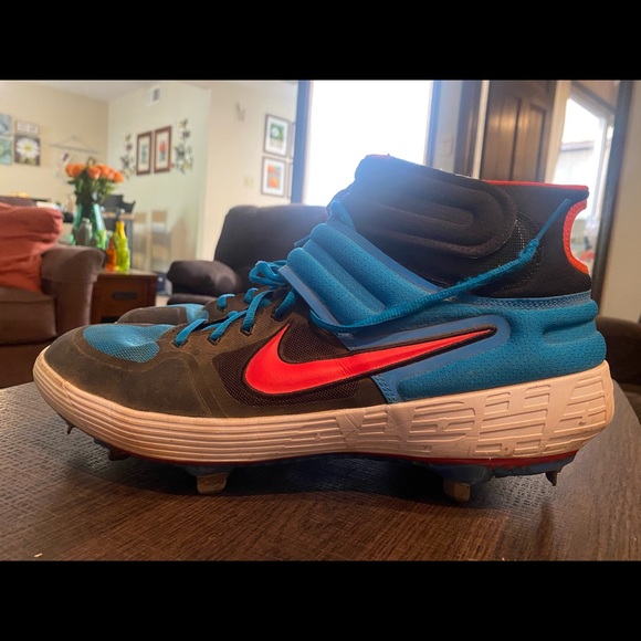 CUSTOM NIKE MENS HURACHE BASEBALL CLEATS SIZE 13 - Picture 2 of 2